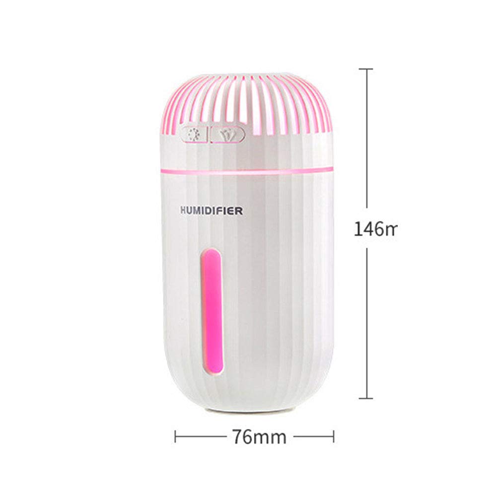 2-1 Coche Difusor de Humidificador, purificador de Aire de aromaterapia por ultrasonidos, Ajuste de Modo Niebla y función, Apagado automático sin Agua