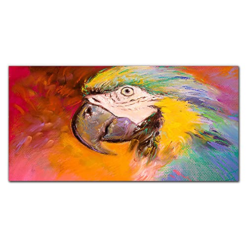 Photo sur verre acrylique de qualité galerie d'art 100x50cm Perroquet