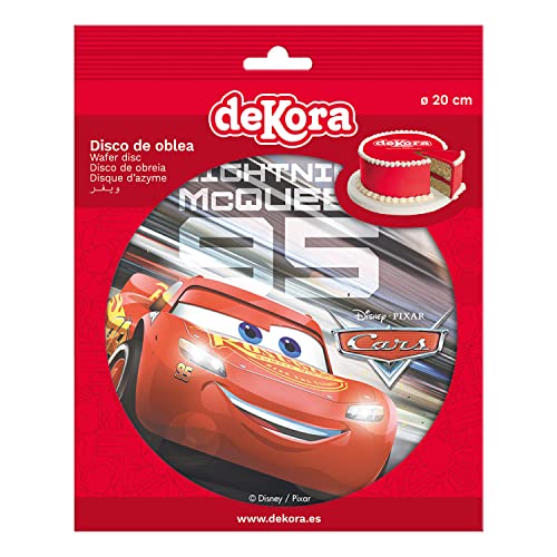 Dekora - 114370 Disney Cars Tortenaufleger aus Esspapier|aus Reispapier| - 20cm