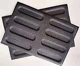 Aimike 2 Pack Eclair Performed Professional - Household Bread Non-Stick Form/Silicone-Fiberglass with 8 cavities, Length 30cm, wide 20cm and 0.6cm high