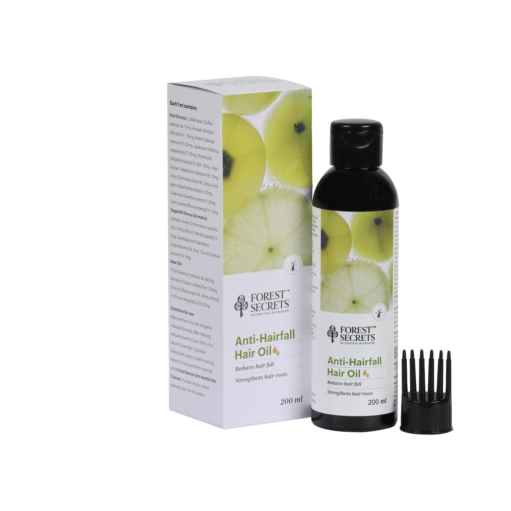 Forest Secrets Anti-Hairfall Hair Oil 200 ml | Nourishes Scalp & Stimulates Roots | Reduces Hairfall & Breakage | Repairs Damaged Hair | Boosts Hair Thickness-image-11
