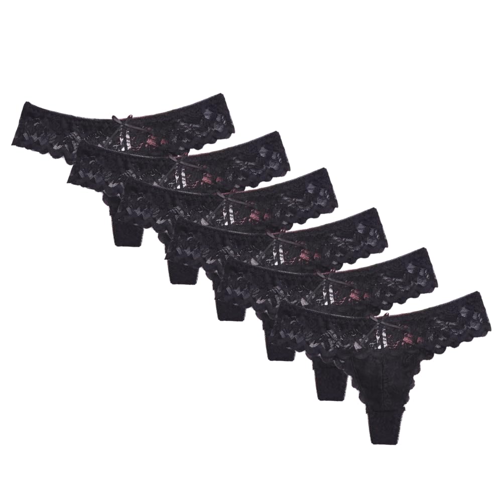 chill pookie Women’s Floral Lace Thong | Soft Stretchy | Sheer Net S/M/L Pack of - 6 Women and Girls Panty Multicolor-picture-48