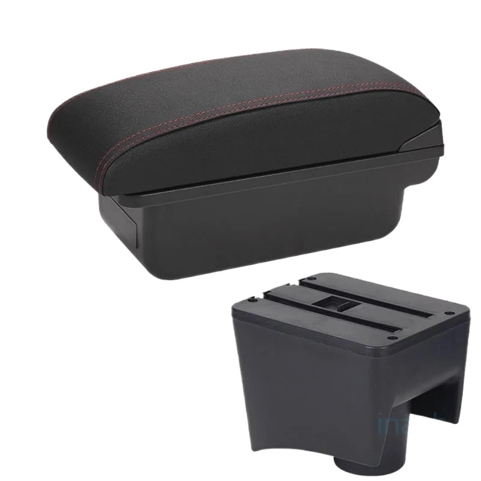 BYHGFDEA Armrest Storage Box For VW For POLO Mk5 6R For Vento 2012-2018 USB Car Armrest Box Interior Parts Storage Box Accessories