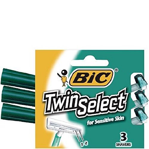 Bic Twin Select Sensitive Skin, 3 Count (4 Pack)