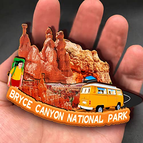 Imán decorativo rectangular de madera Bryce Canyon USA miniatura 4