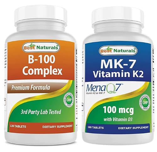 Best Naturals B-100 Complex & K2 D3 180 Tablets