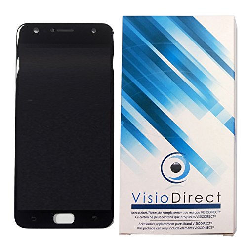 Visiodirect® Ecran Complet pour ASUS Zenfone 4 Selfie ZD553KL X00LD téléphone Portable Noir vitre Tactile + écran LCD