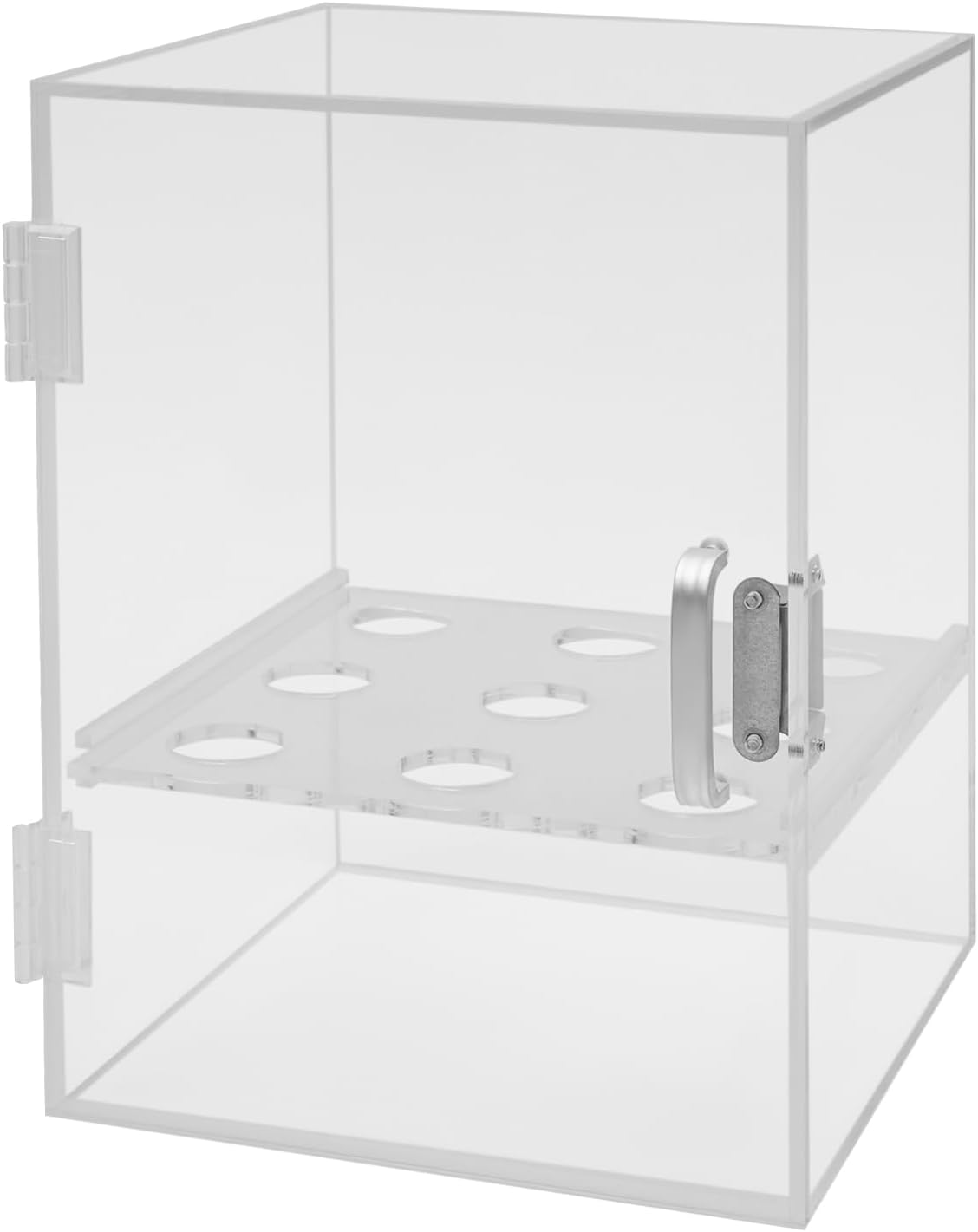 8 Holes Ice Cream Cone Holder Stand, Acrylic Cabinet With Handle, Transparent Waffle Hand Roll Sushi Display Box, Bracket for Weddings, Parties, Anniversaries