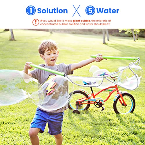 4Packs 17 Inches Giant Bubble Wands With 17Oz Bubble Solution, Big Bubble Wand Set Large Bubble Wand Kit For Kids Adults, Funny Bubbles Maker For Summer Outdoor Activity, Easter Party Favors #TOP3