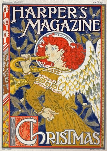 Lienzo Angelo di Natale de Eugene Grasset para decorar salones con arte clásico religioso