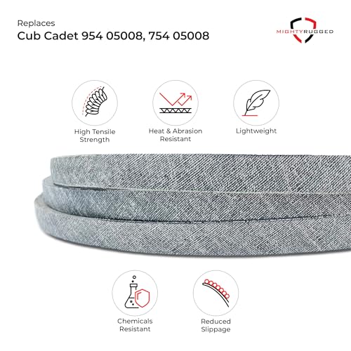 Image of 954-05008 Deck Belt Replacement for Cub Cadet, Length 141 inch, Heavy-Duty, Durable, Aramid Cord Belt Replaces 754-05008, Toro 111178, 114-0453 for RZT-L50, RZT-S50, RZT-L50KW, RZT-L50KH, Toro ZS, SS, SW
