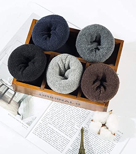 Adfolf Mens Warm Wool Socks Thick Winter Thermal Stripe Wool Crew Socks (Mix_2,Stripeb) #TOP2