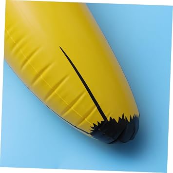 PVC Inflatable Banana Toy, Yellow Plastic Fruit Prop for Office Showcase