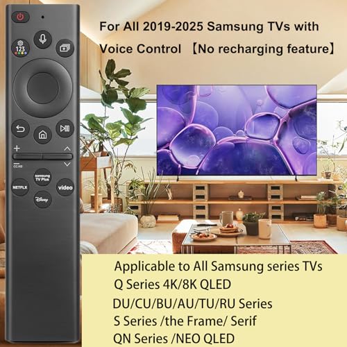 Image of Replacement for Samsung TV Remote, for All 2019-2026 Samsung Remote Control Smart TV with Voice Control