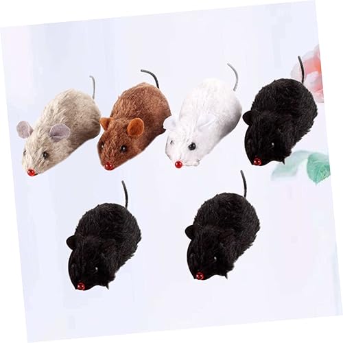 Miniatura 9 de Mipcase 6 piezas de figuras de ratas 2020 novedosos regalos de juguete de primavera para niños, juguete realista de ratones para niños, juguetes de