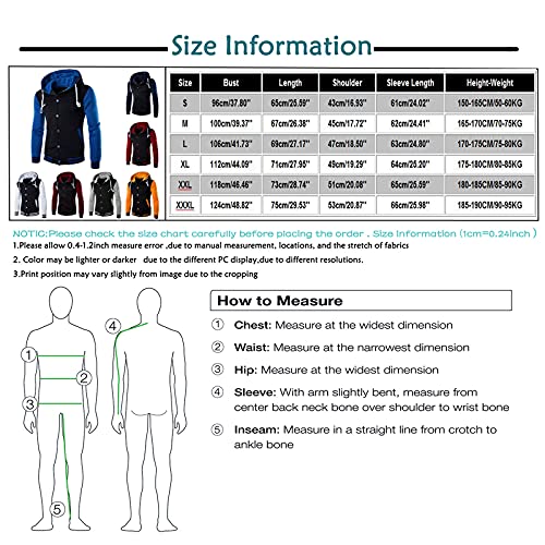 Uofoco Varsity Jacket Men Winter Slim Fit Color Block Snap On Long Sleeve Hooded Coat Outwear Wine Winter Slim Hoodie Warm Hooded Men Coat Jacket Outwear Sweater #TOP4