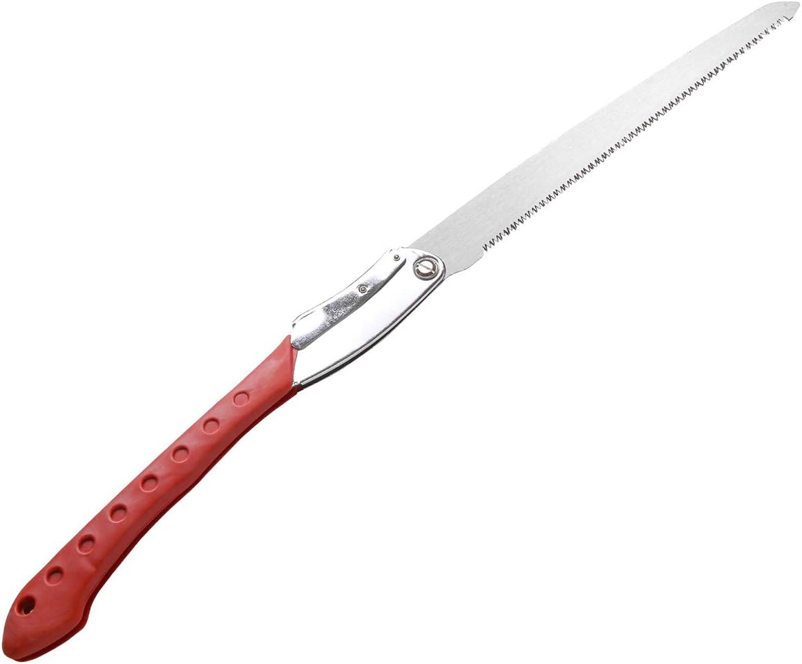 Folding Pruning Saw, 14.2 Inch Hand Saw with Straight Blade