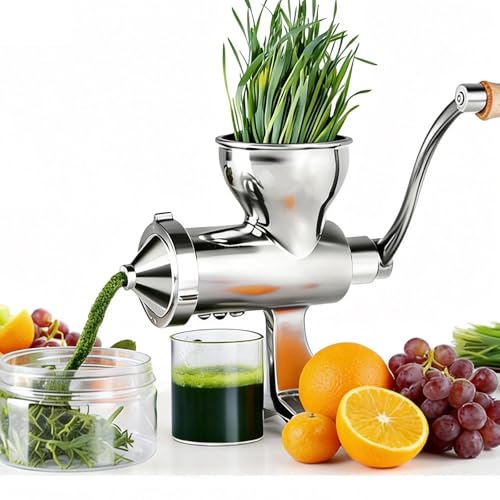 Spremiagrumi Manuale Per Erba Di Grano, Spremiagrumi Manuale In Acciaio Inossidabile, Spremiagrumi Per Erba Di Grano Con Albero Vite Lungo Acciaio Inossidabile, Per Spremere Erba Grano, Zenzero E Uva