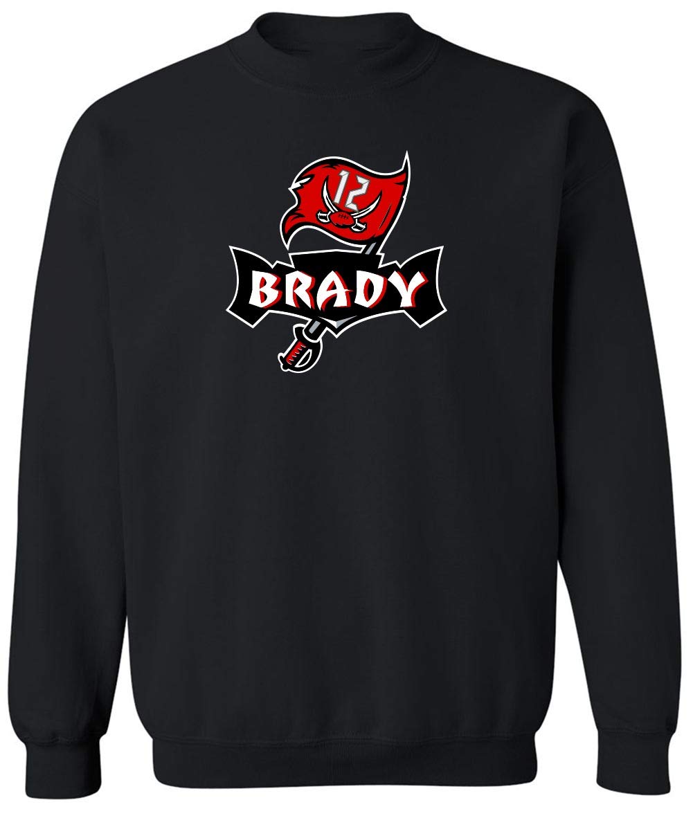 Black Tampa Bay Brady Flag Crew Neck Sweatshirt