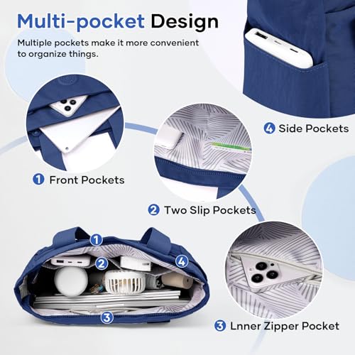 Work Tote Bag for Women, Travel Shoulder Bag Large Purse Nurse Tote Bag with Zipper for School, College, Gym4