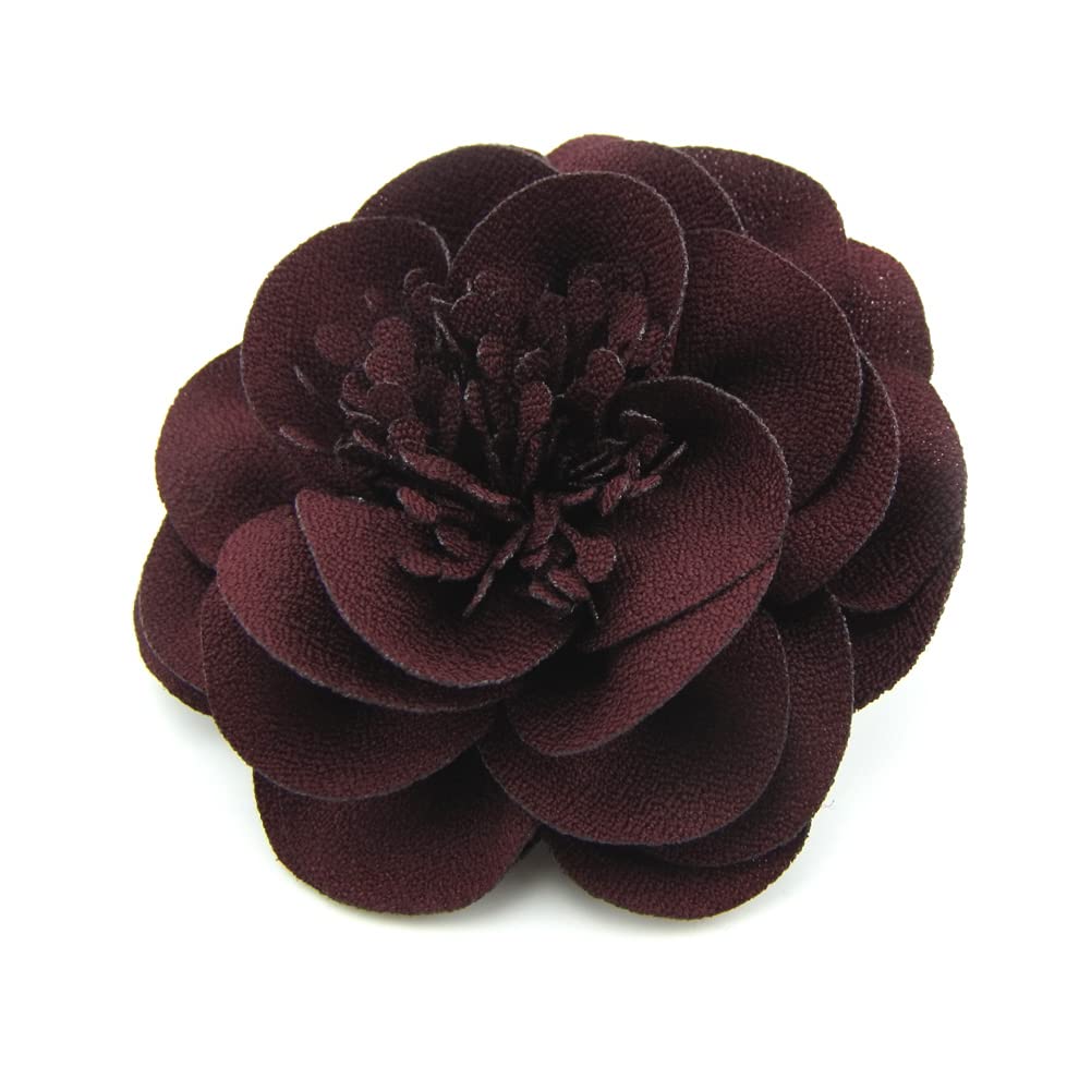 Meilliwish Beautiful Flower Rose Wedding Women Hairpin Hair Clip 1 PCS(A108)(WineRed) - Image 2