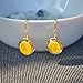 Sunflower Sunshine Daisy Real Pressed Flower Gold Plated Drop Dangle Earrings for Women Handmade