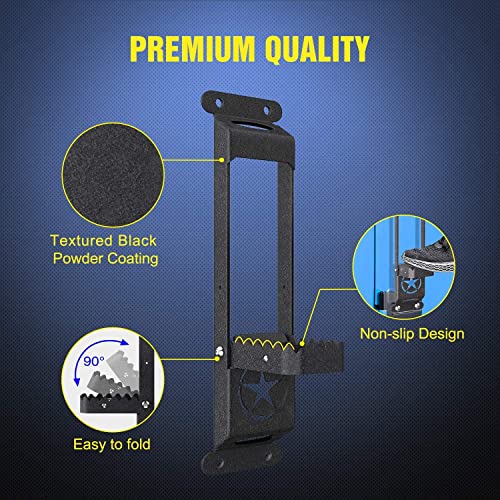 Image of Nilight Door Hinge Steps - Metal Foldable Foot Pegs Exterior Car Accessories for 2007-2017 Jeep Wrangler JK JKU & 2018-2020 Jeep Wrangler JL JKU - Pack of 2