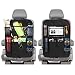 KNGUVTH Backseat Car Organizer Kick Mats, Car Seat Back Protectors with Clear 10" Tablet Holder + 5 Storage Pockets Back seat Organizer for Kids Toy Bottle Drink Vehicles Travel Accessories (2 Pack)