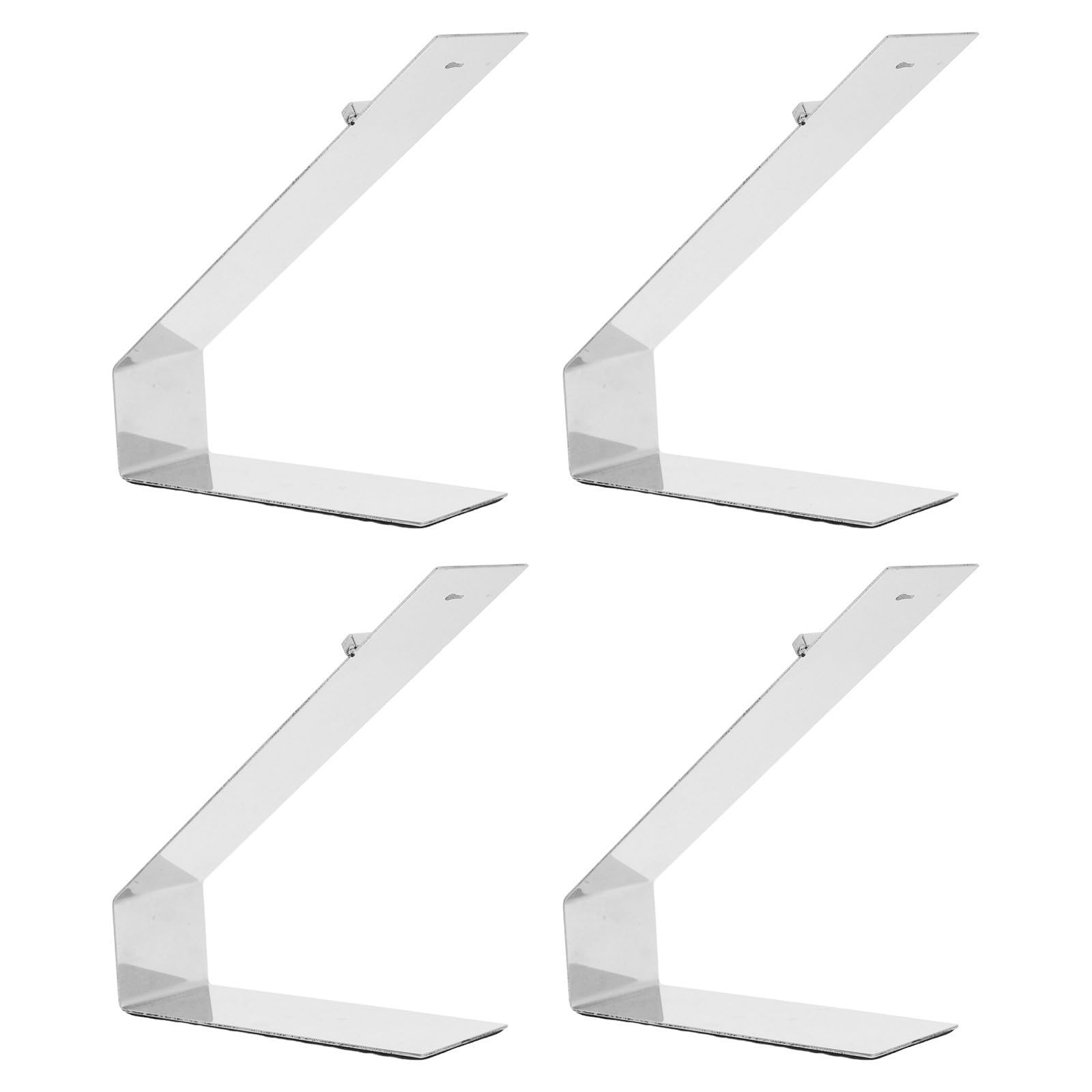 4 Pezzi Espositore Scarpe Rialzato in Acciaio Inox
