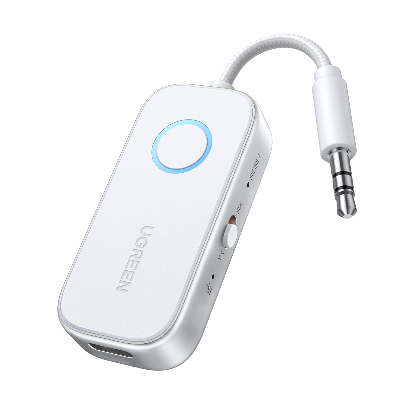 UGREEN Bluetooth Transmitter Receiver 5.4 for Airplane, Car Bluetooth Adapter for Airpods Wireless 3.5mm Aux Dongle for Headphones Earbuds for Car Music Stereo, Airfly, TV, Gym Equipment