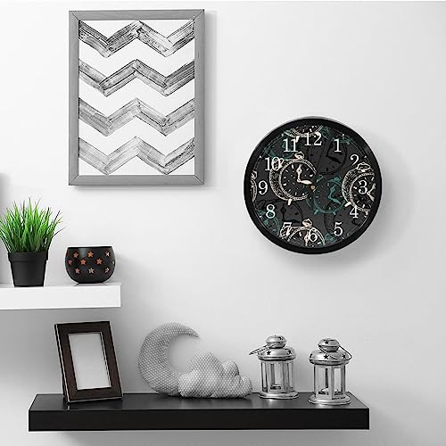 Horloge murale à quartz silencieuse et ronde pour maison école et cuisine - 6