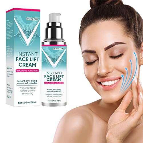 Instant Face Lift Cream, Anti-aging Face Serum, Tightening Loose Sagging Skin, Puffiness, Smooth Fine Lines & Wrinkles, Visibly Firm & Lift Skin for Face, Neck, Eye, 1 Fl Oz