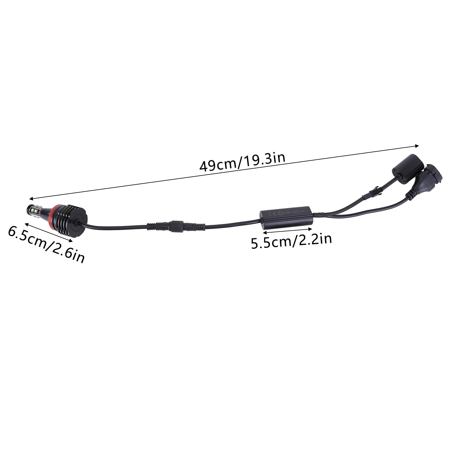 2x Angel Eye Scheinwerfer 12V 40W 7000K Kompatibel für E90 E91 E92 E93 E60 E61 E70 E71 003584ZIZ01A H8 LED Angel Eyes LED Marker Lichter, Angel Eye Scheinwerfer Standlicht