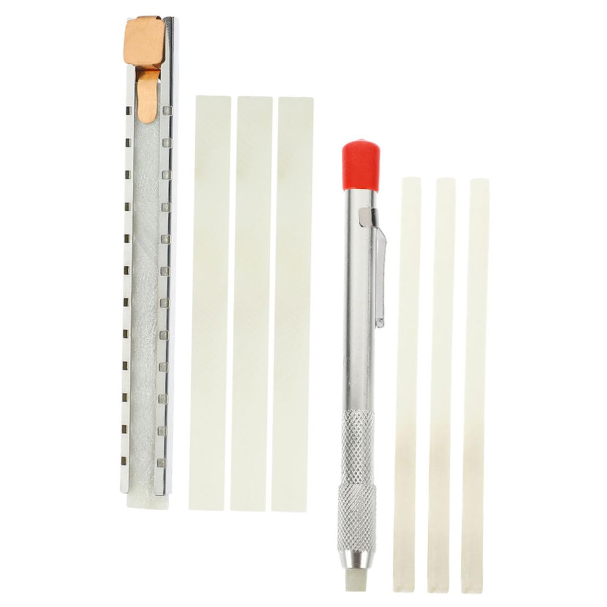 VILLCASE 5 Juegos Marcadores de Tiza de Piedra Natural Soldadura Lápiz de Tiza Dibujo Baldosas Incluye Superficies Metálicas