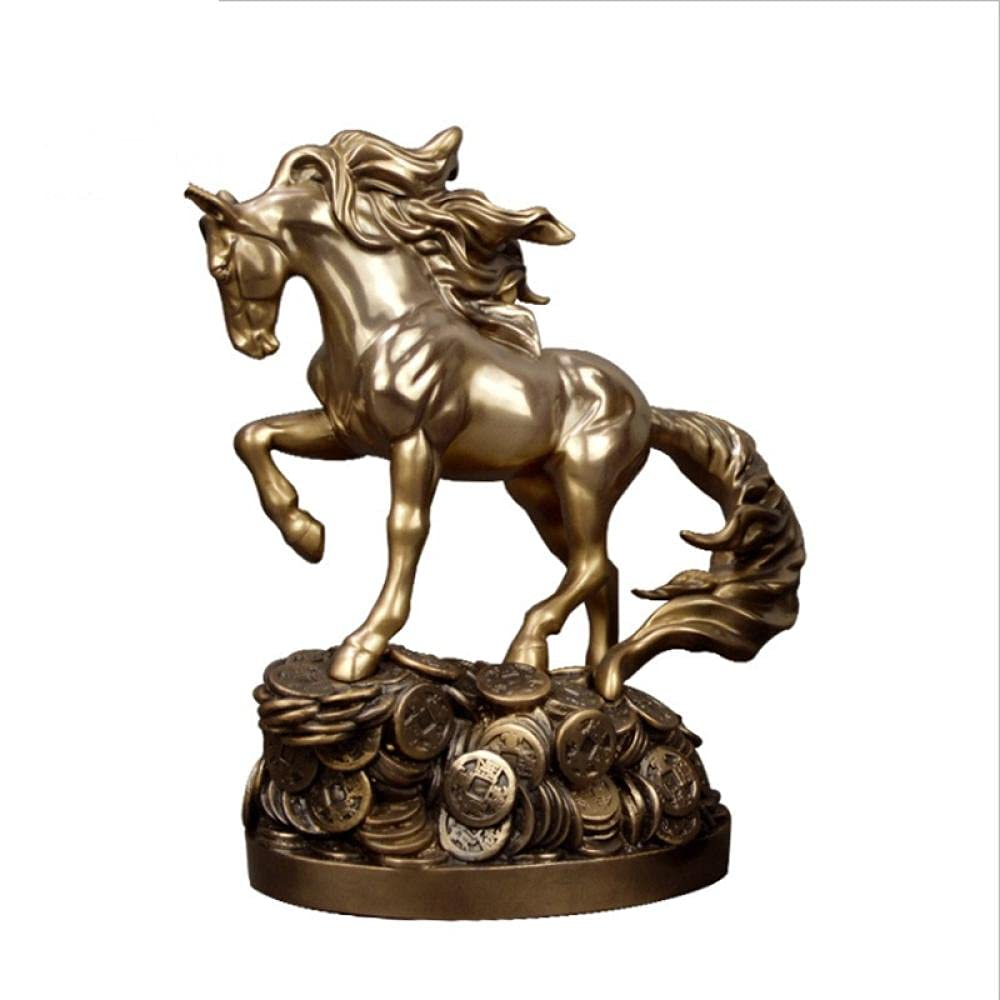 Sculpture de cheval en cuivre coulé à froid pour un design d'intérieur raffiné