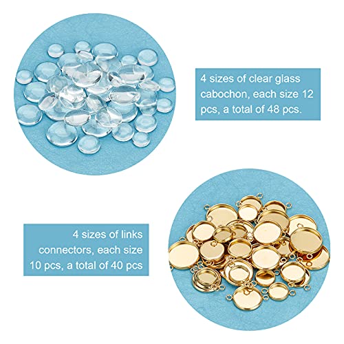 UNICRAFTALE 40 Pz 4 Stili Oro 304 Cabochon in