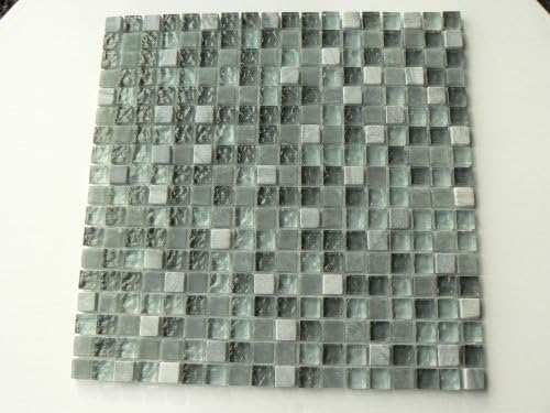 Fine Mixed Glass marble Mosaic Tile on Mesh-kitchen, Bathroom Walls glass mosaic tile project