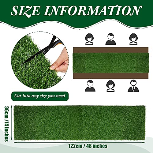 KAHEIGN Artificial Grass Table Runner, 36CM x 122CM Faux Grass Table Cloth Easter Fake Grass Tabletop Mat for Football Theme Wedding Birthday Banquet Garden Party Decoration - Image 5