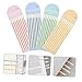 HOMSFOU Fluorescent Indicator Sticker Strips Highlighter Book Highlighter Strips Page Markers School Supply