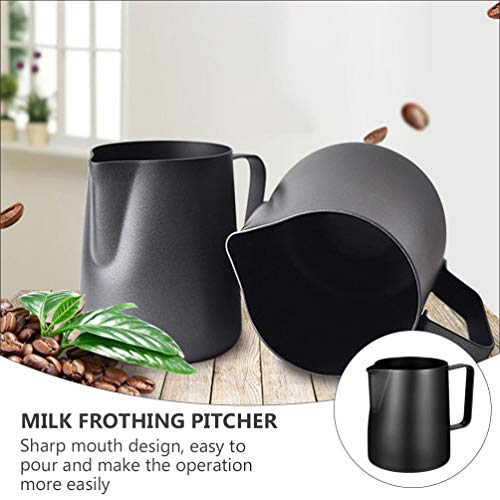Luxshiny 600Ml Leche Leche Pitcher Espresso Jarra de Vapor Leche Café Cappuccino Latte Art Barista Jarras de Vapor Leche… - Imagen 4