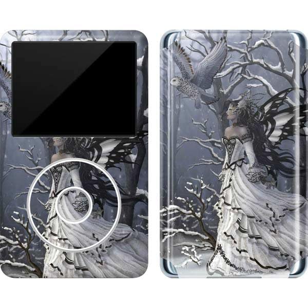 Skinit Decal MP3 Player Skin Compatible with iPod Classic (6th Gen) 80GB - Originally Designed Fairy with Owl in Snow by Nene Thomas Design