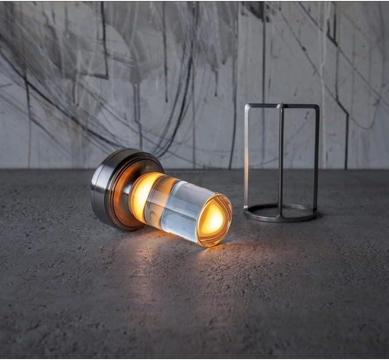 Miniatura 8 de Klarako Lumisom - Linterna de cristal, lámpara de mesa Lumisom, lámpara de mesa de cristal con control táctil, luces LED inalámbricas recargables
