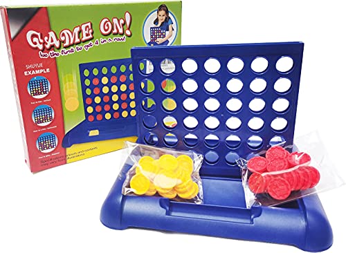 4 In A Row Board Games Foldable Line Up 4 Toys Children's Educational For Kids Blue Shuyue #TOP4
