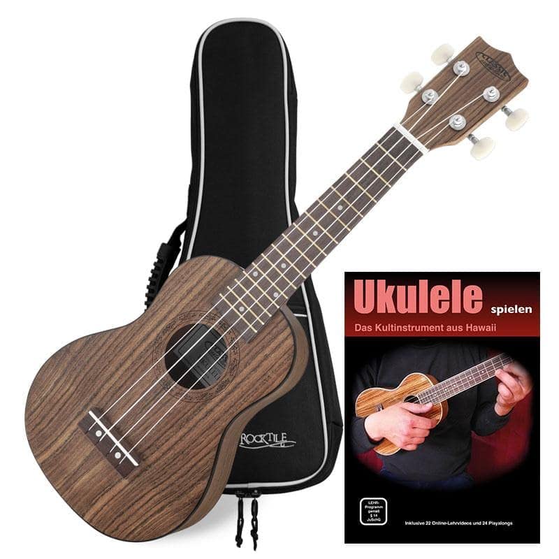 Classic Cantabile Ukulélé Noyer Soprano - Les Beatles, Paul McCartney, John Lennon, RIngo Starr, George Harrison Classic Cantabile Ukulélé Noyer Soprano