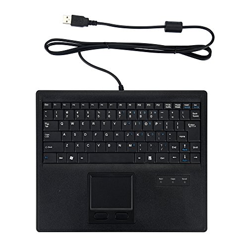 M MC Saite Wired Keyboard with Touchpad - 819 Portable Scissors Foot Structure - USB Port with 1 Hubs