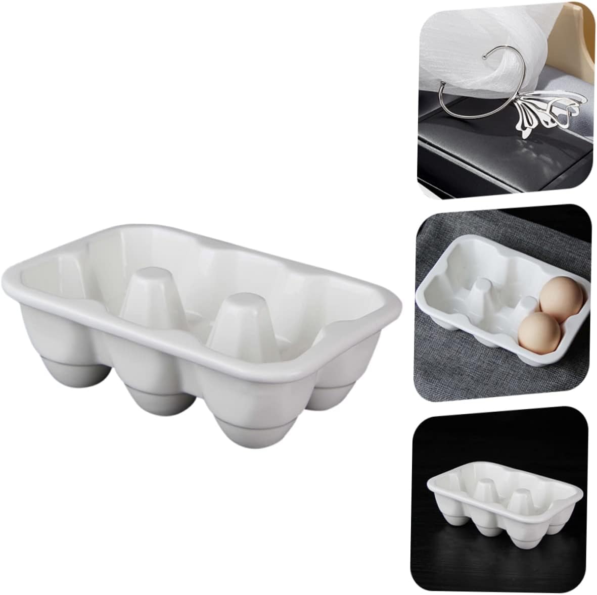 6grids Holder for Refrigerator Design for Storing and Hard-boiled Eggs Kitchen Organizer and Appetizers