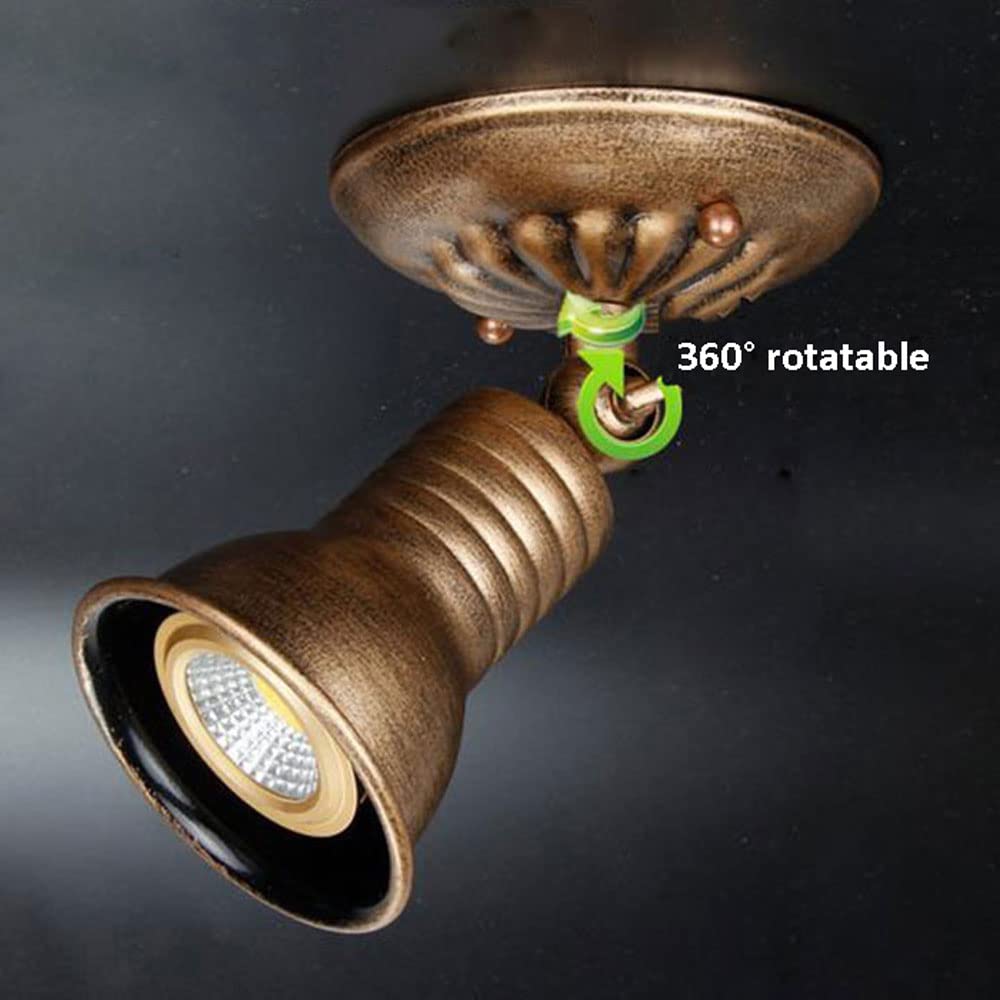 Vintage reflektor sufitowy 2 sztuki w stylu rustykalnym E27 oświetlenie wewnętrzne obrotowe lampa ścienna sufitowa do galerii