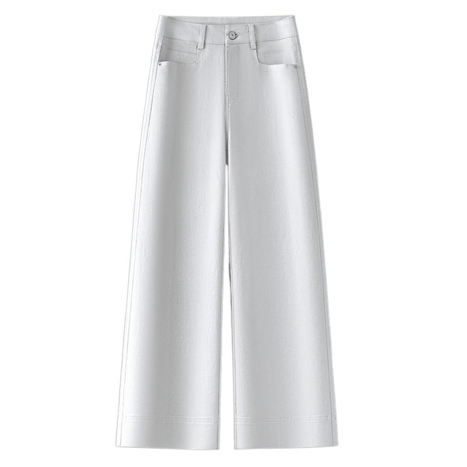 Jeans para Mujer Tiro Alto Afilados Rectos Recortados Vaqueros Pantalones