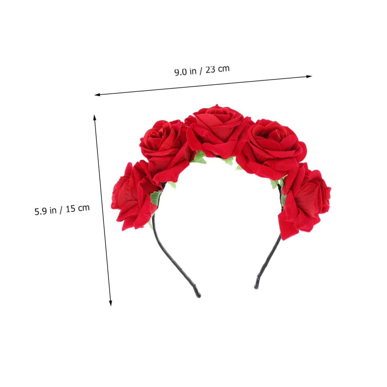 DOITOOL 3piezas Diadema Floral De Artificiales Accesorio Cabello Rojo Para Bodas y Diseño Elegante y De
