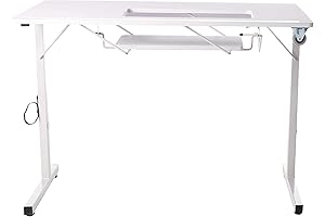 SewStation 101 Portable Folding Sewing Table with Steel Legs
